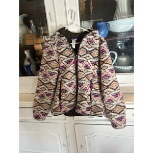 Patagonia Retro X High Pile Tribal Aztec Fleece Jacket RARE Size M